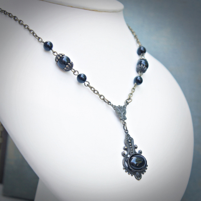 Evine Black Onyx Necklace