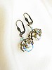 Aurora Borealis Clear Lantern Earrings