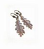 Mocha Oak Leaf Earrings