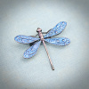 Mystic Blue Dragonfly Brooch