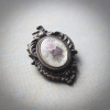 Frosted Floral Cameo Brooch and Pendant