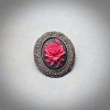 Red and Black Rose Cameo Brooch/Pendant