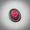 Small Red Rose Cameo Brooch/Pendant