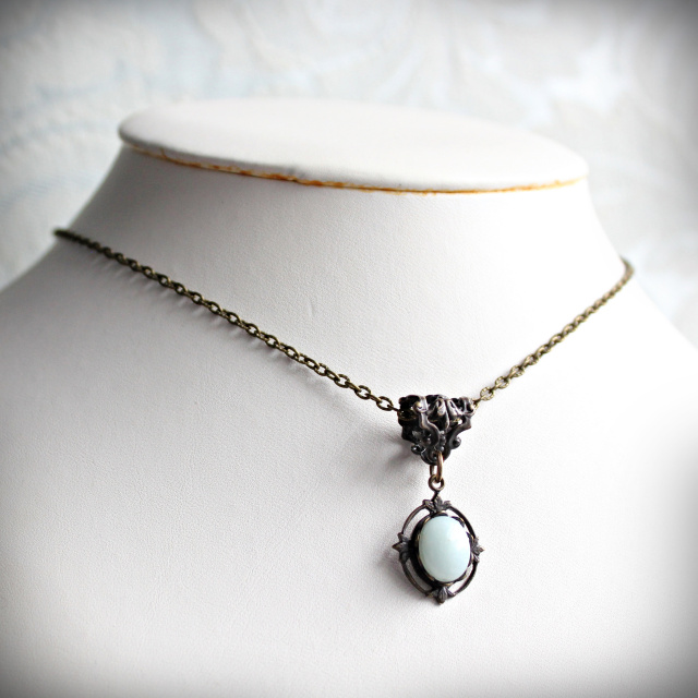 Small Amazonite Pendant Necklace