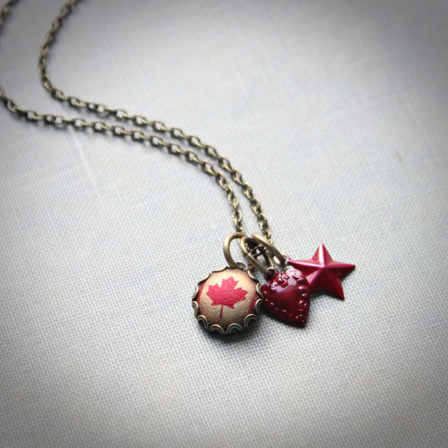 I Love Canada Charm Necklace
