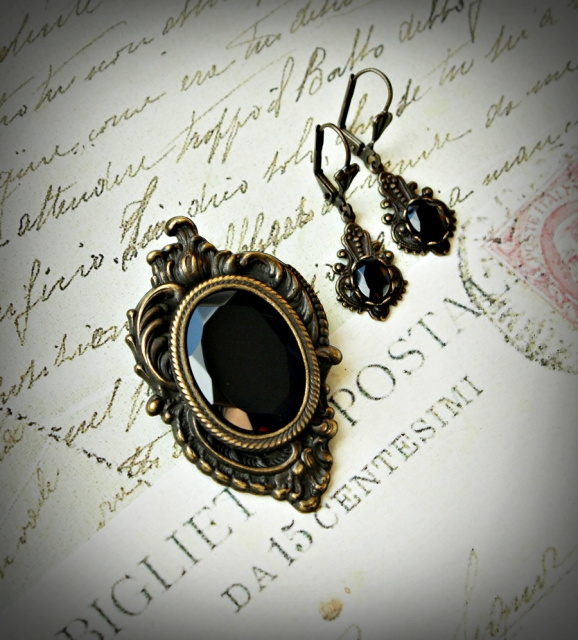 Small Faceted Black Onyx Earrings