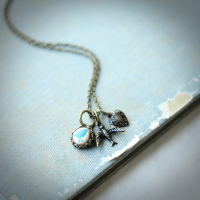 Bluebird of Happiness Charm Necklace