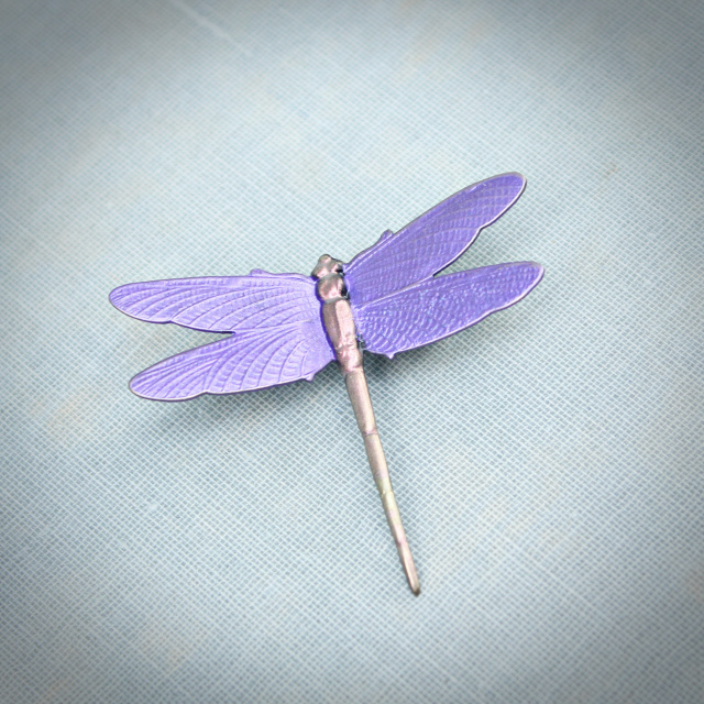 Purple Dragonfly Brooch