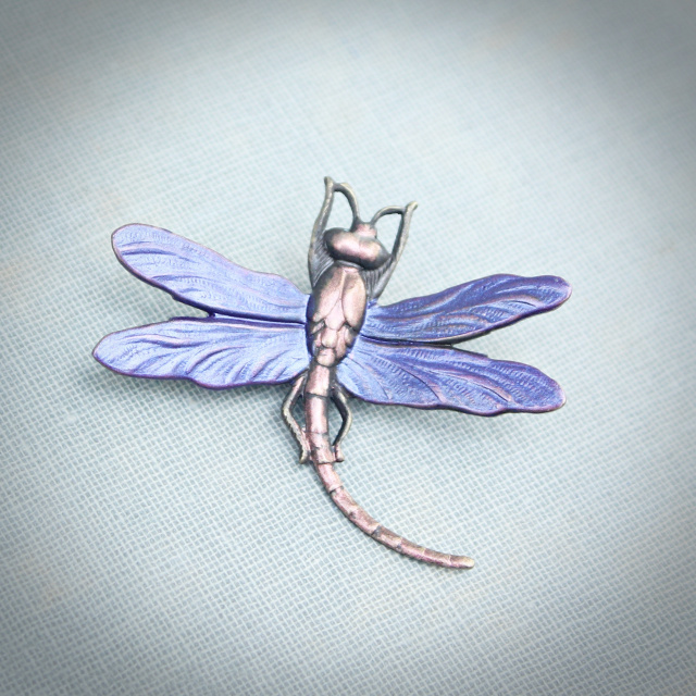 Purple Dragonfly Brooch