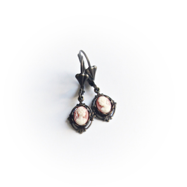 Petite Traditional Cameo Earrings