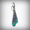 Emerald Green Crystal Filigree Drop Earrings