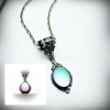 Green Frosted Glass Lumina Necklace