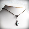 Petite Filigree Amazonite Pendant Necklace - TINY