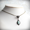 Edwardian Style Amazonite Pendant Necklace