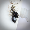Edwardian Faceted Black Onyx Drop Earrings