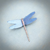 Mystic Blue Dragonfly Brooch