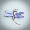 Purple Dragonfly Brooch