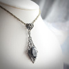 Faceted Black Onyx Filigree Necklace