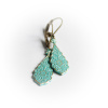 Plume - Peacock Earrings in Soft Turquoise