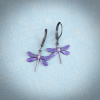 Small Purple Dragonfly Earrings